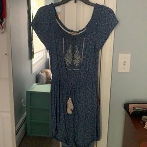 Blue patterned jumper